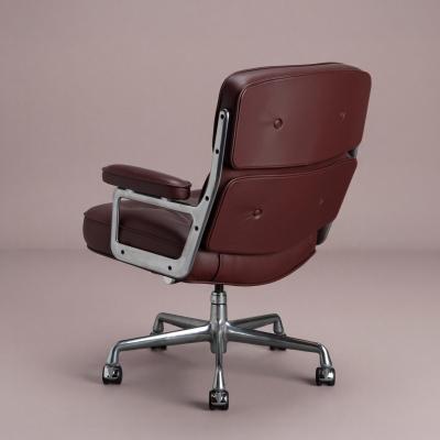 Charles Ray Eames Eames Time Life Executive Chair in Original Bordeaux Leather by Herman Miller