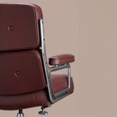 Charles Ray Eames Eames Time Life Executive Chair in Original Bordeaux Leather by Herman Miller