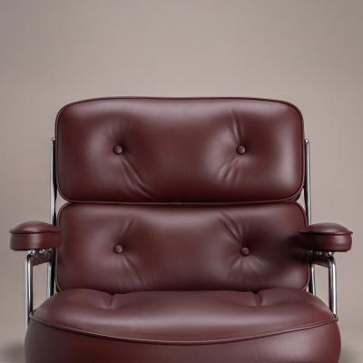Charles Ray Eames Eames Time Life Executive Chair in Original Bordeaux Leather by Herman Miller