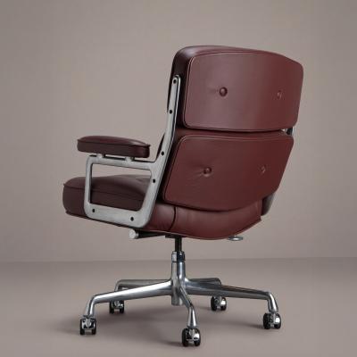Charles Ray Eames Eames Time Life Executive Chair in Original Bordeaux Leather by Herman Miller