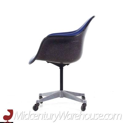 Charles Ray Eames Eames for Herman Miller Dark Blue Padded Fiberglass Swivel Office Chair