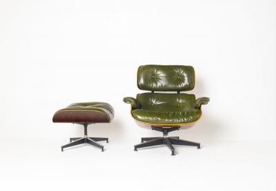 Charles Ray Eames Early 3rd Generation Eames Lounge Chair and Ottoman in Brazilian Rosewood