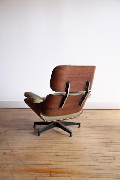 Charles Ray Eames Herman Miller Eames Lounge Chair and Ottoman Sage Green Leather 1963