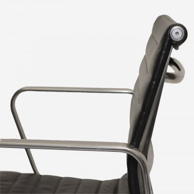 Charles Ray Eames Herman Miller for Eames Aluminum Group Executive Chairs in Espresso Leather