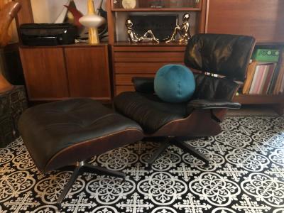 Charles Ray Eames Magnificent Rare Brazilian Rosewood Eames Lounge Chair and Ottoman Mid Century