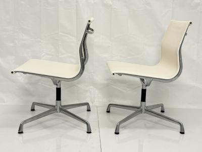 Charles Ray Eames Pair Eames Aluminum Group Swivel Chairs for Herman Miller Vitra Italy