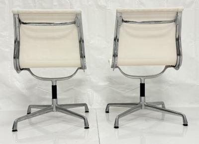 Charles Ray Eames Pair Eames Aluminum Group Swivel Chairs for Herman Miller Vitra Italy