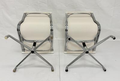 Charles Ray Eames Pair Eames Aluminum Group Swivel Chairs for Herman Miller Vitra Italy
