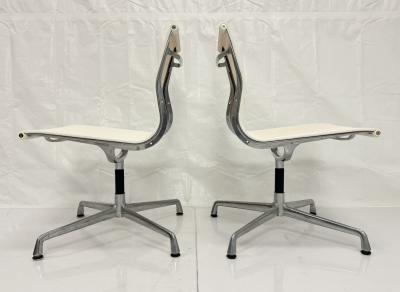 Charles Ray Eames Pair Eames Aluminum Group Swivel Chairs for Herman Miller Vitra Italy
