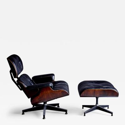 Charles Ray Eames Rare early Charles Ray Eames Lounge Chair 670 671 in outstanding rosewood