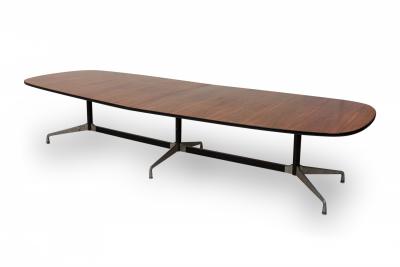 Charles Ray Eames Ray and Charles Eames for Herman Miller Rosewood and Aluminum Conference Table