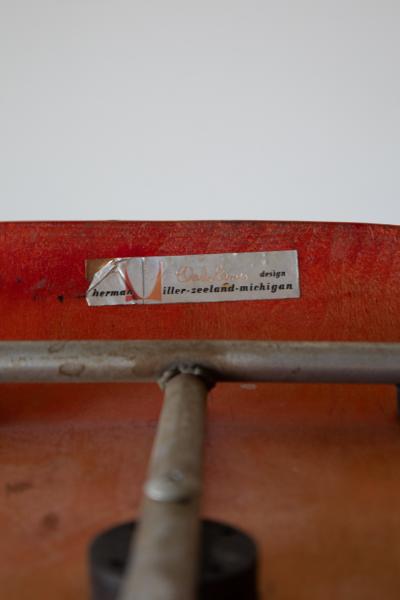 Charles Ray Eames Red Aniline DCM by Eames for Herman Miller