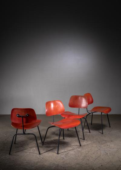 Charles Ray Eames Set of 4 Charles Eames DCM chairs
