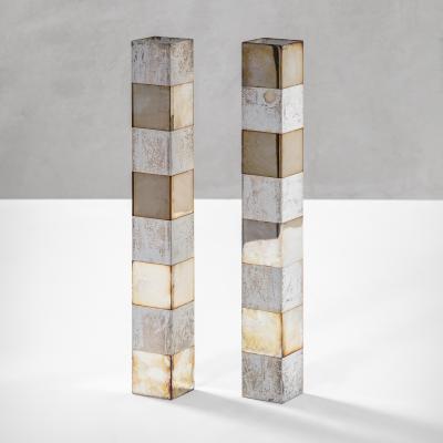 Charles Rennie Mackintosh Mackintosh Pair of Vases Black White Reproduced by Sabattini in 1984