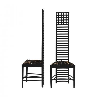 Charles Rennie Mackintosh Mid Century Modern Mackintosh 292 Hill House 1 Italian Pair of Ashwood Chairs