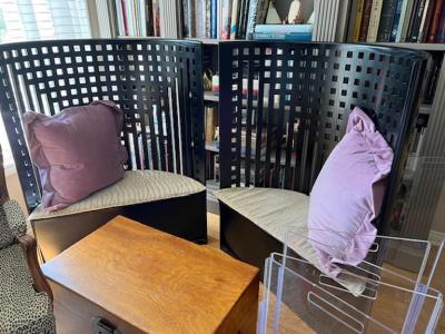 Charles Rennie Mackintosh Vintage Willow Chairs by Charles R MacKintosh for Cassina 1980s