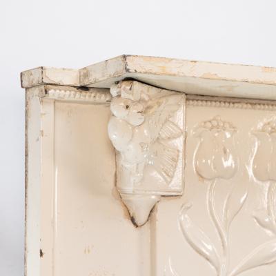 Charles Robert Ashbee C R Ashbee Attributed Arts Craft Cast Iron Fireplace with Eight Kissing Doves