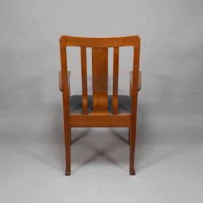 Charles Robert Ashbee C R Ashbee for the Guild of Handicraft A Rare Arts Crafts Oak Armchair