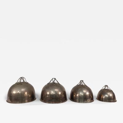 Charles Robert Ashbee CR Ashbee Guild of Handicrafts Set of Four Silver Plated Meat Covers One Other