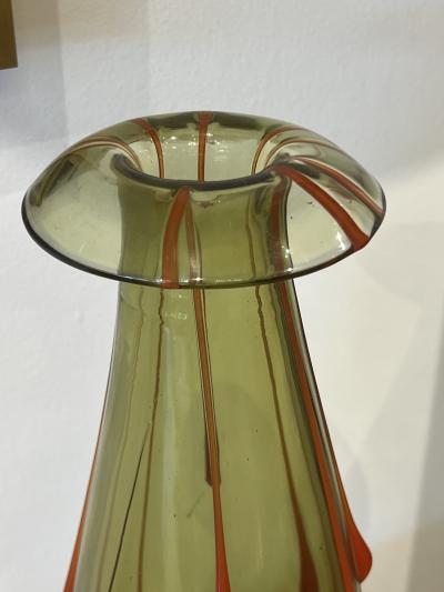Charles Schneider Art Deco French Light Green Vase by Charles Schneider