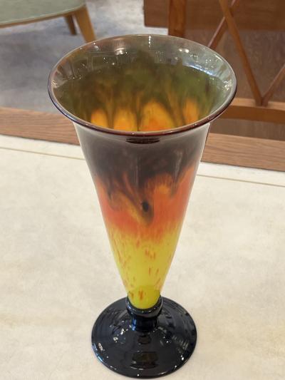 Charles Schneider Art Deco Glass Vase by Charles Schneider