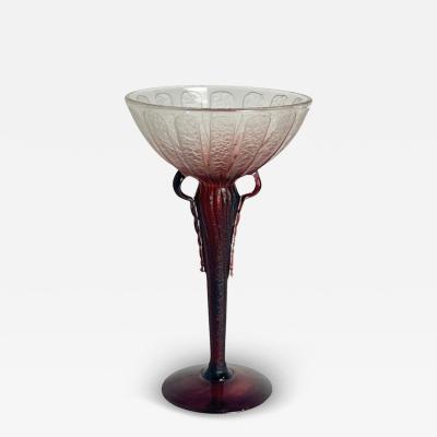 Charles Schneider Art Deco Purple Glass Vase by Charles Schneider France 1928