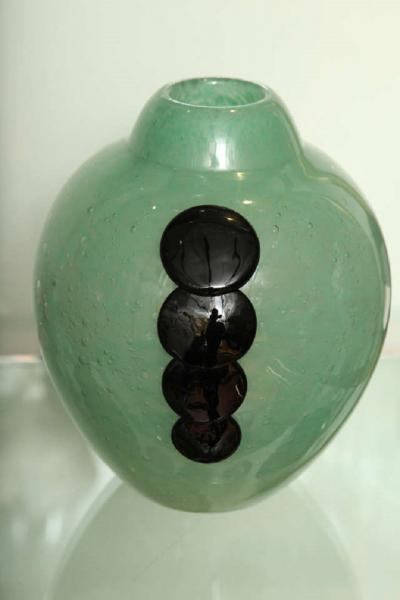 Charles Schneider Charles Schneider Art Deco Emeraude Vase