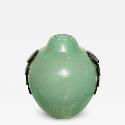 Charles Schneider Charles Schneider Art Deco Emeraude Vase