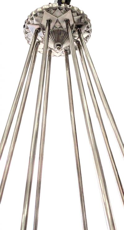 Charles Schneider French Art Deco Chandelier by Schneider Pair Available 