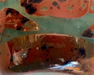 Charles Schneider Large vase with butterflies by C Schneider Le Verre Fran ais France circa 1925