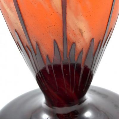 Charles Schneider Le Verre Francais Cardimine Cameo Glass Vase