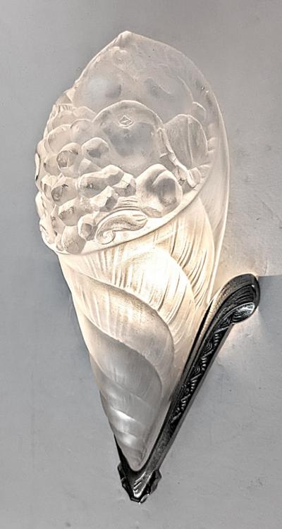 Charles Schneider Pair of French Art Deco Sconces signed by Schneider