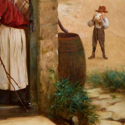 Charles Spencelayh Antique English figurative oil painting by Charles Spencelayh