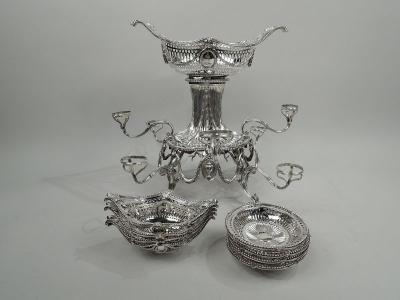 Charles Stuart Harris Antique English Victorian Neoclassical Sterling Silver Epergne 1895