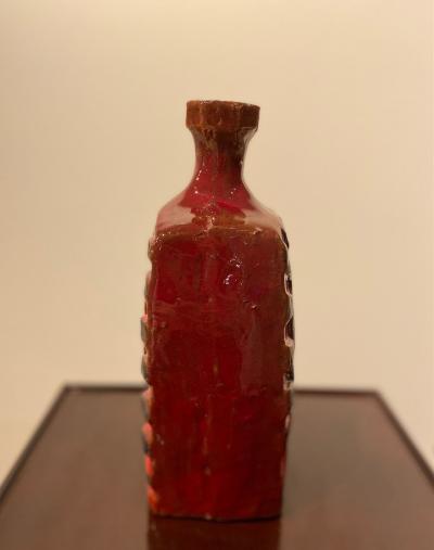 Charles Sucsan RED GLAZED CERAMIC VASE BY CHARLES SUCSAN