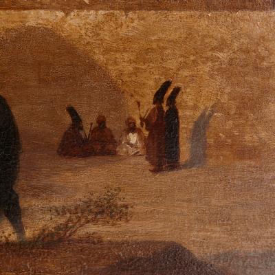 Charles Th odore Fr re Orientalist oil painting in giltwood frame by Fr re