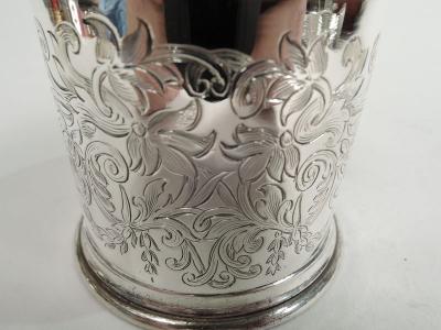 Charles Thomas Fox English Victorian Classical Sterling Silver Mustard Pot by Fox 1858