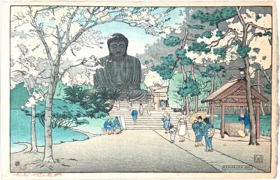 Charles William Bartlett Japanese Woodblock Print Kamakura by Charles William Bartlett