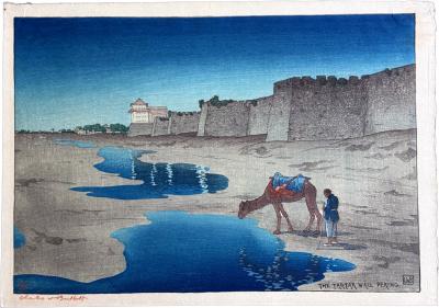 Charles William Bartlett Rare Woodblock Print the Tartar Wall Peking by Charles William Bartlett