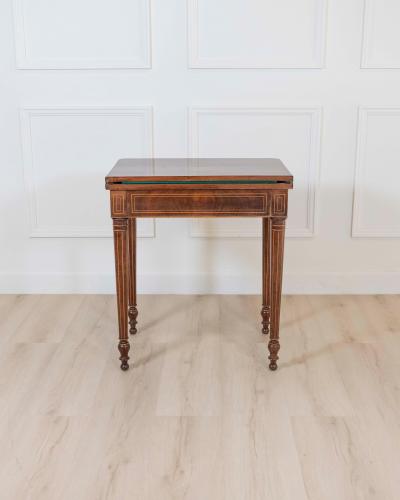 Charles X 1820 maple and mahogany inlaid game table