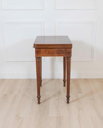 Charles X 1820 maple and mahogany inlaid game table