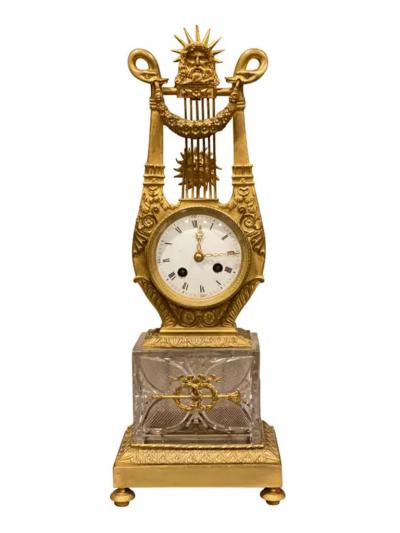 Charles X Cut Glass and Ormolu Mantle Clock