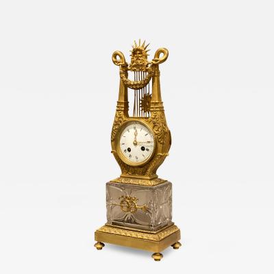 Charles X Cut Glass and Ormolu Mantle Clock