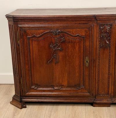 Charles X Elm Buffet or Credenza Louis XV Style