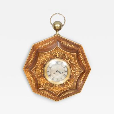 Charles X Rosewood And Inlaid Wall Clock