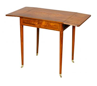 Charles X Rosewood Drop Leaf Table