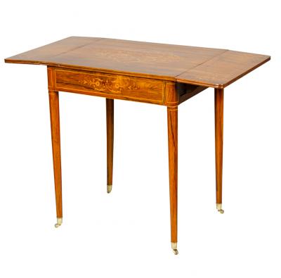 Charles X Rosewood Drop Leaf Table