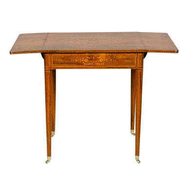 Charles X Rosewood Drop Leaf Table