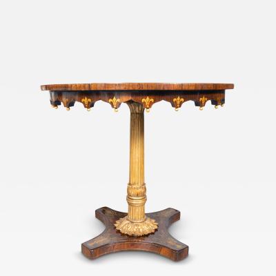 Charles X Rosewood and Giltwood Table