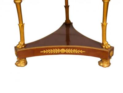 Charles X Style Gilt Bronze and Mahogany Gueridon